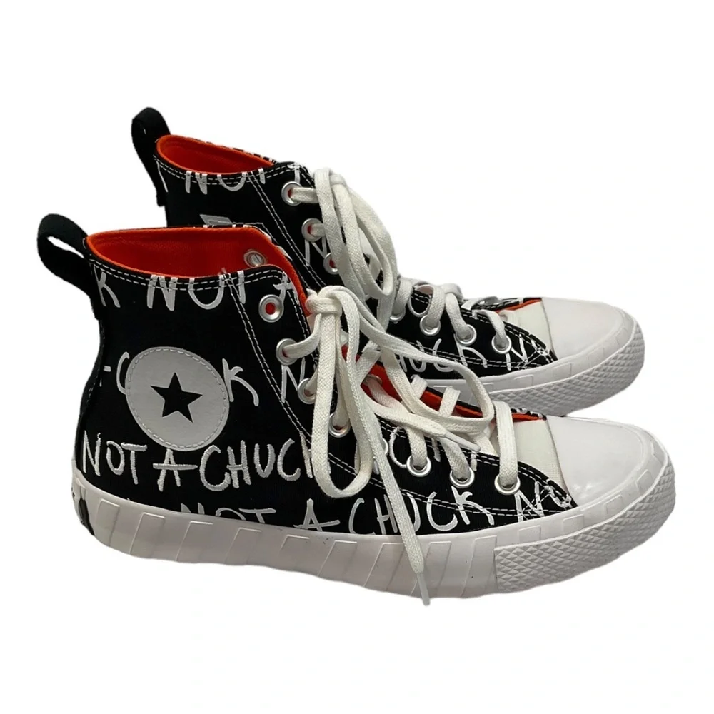 Converse High Top Not A Chuck Untitled Black White Kids Size 7